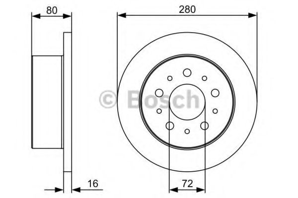 0986479399 BOSCH Диск тормозной CITROEN JUMPERFIAT DUCATOPEUGEOT BOXER 6 задний