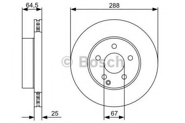 0986479406 BOSCH Диск торм.пер. MB W24