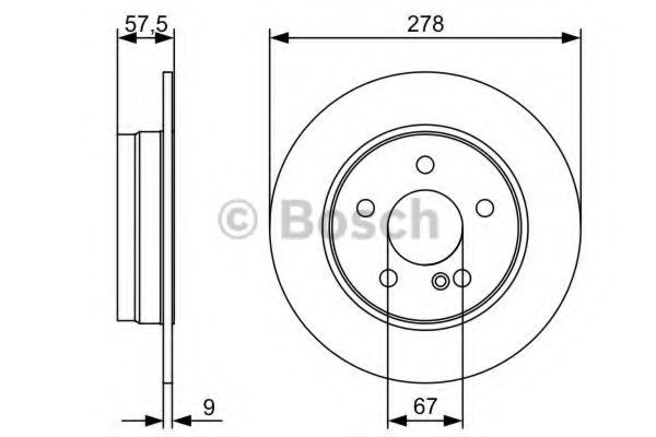 0986479409 BOSCH Тормозной диск