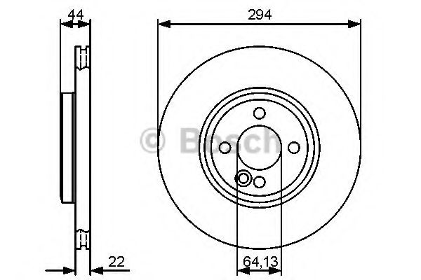 0986479438 BOSCH тормозной диск mini coopercooper sone 1.4-1.6i 0
