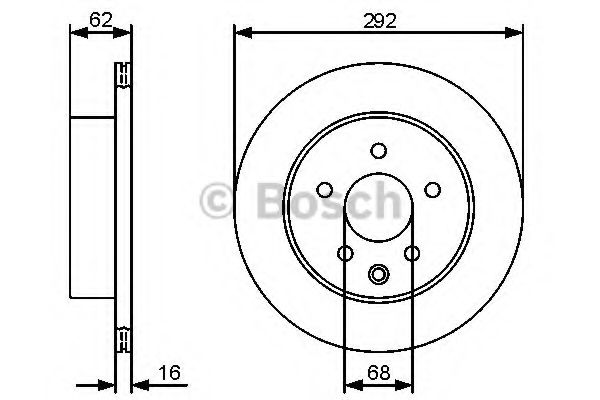 0986479453 BOSCH Диск тормозной NISSAN QASHQAI/TEANA/JUKE 03- задн.вент.