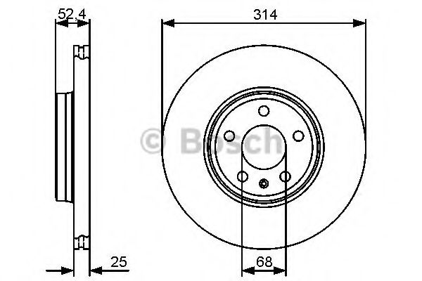 0986479467 BOSCH Диск тормозной передний