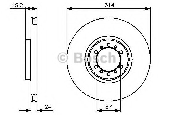0986479469 BOSCH Тормозной диск