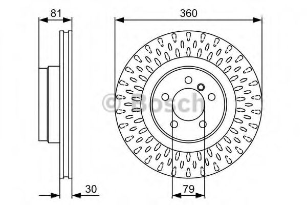 0986479557 BOSCH Диск тормозной LAND ROVER RANGE ROVER 3.6-5.0 05- передний