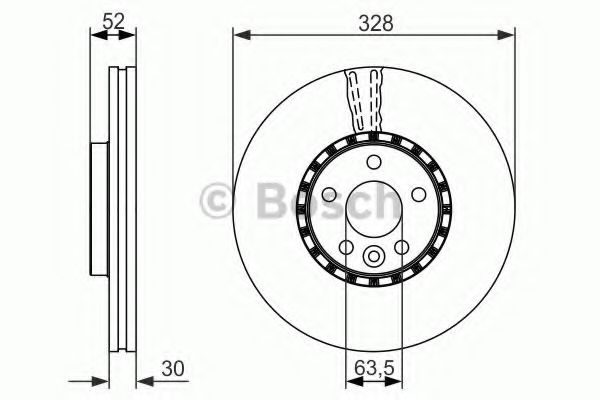 0986479621 BOSCH Диск торм.пер.вент.XC6 3.2.4D 8-