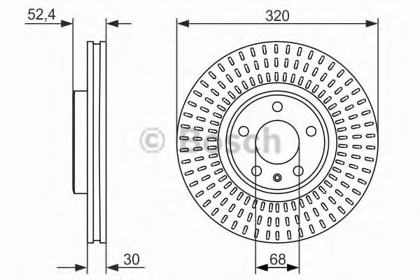 0986479753 BOSCH Диск тормозной передний 320 мм Bosch
