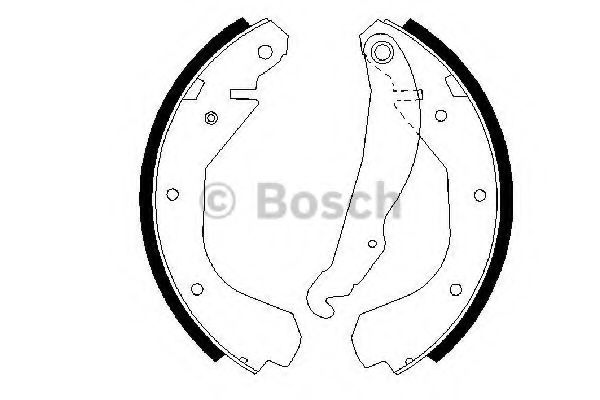 0986487199 BOSCH Колодки торм.бар.OPEL KADETTVECTRA 1.2-2. 79-95