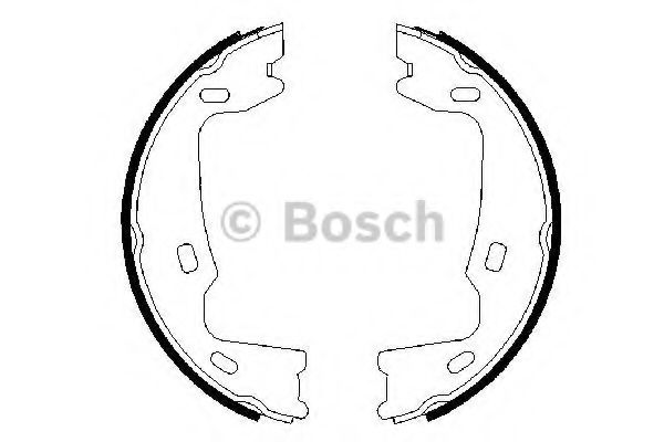 0986487214 BOSCH колодки барабанные ручника opel astra 1.8i-2.0gsi 91-98omega all