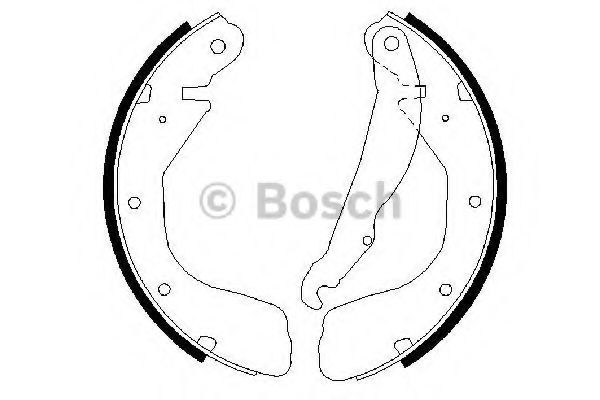 0986487263 BOSCH Колодки тормозные OPEL ASTRA F/CORSA B -00 бараб.