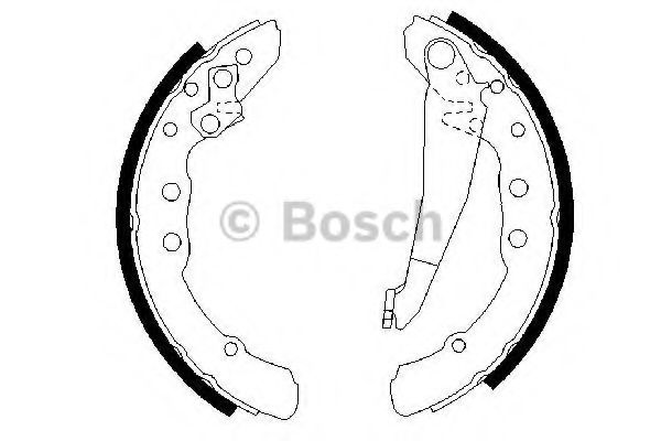 0986487281 BOSCH колодки барабанныеaudi 100 2.02.0d 84-90,vw passat 1.6-1.9td 88-96