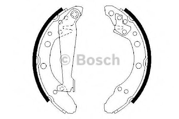0986487536 BOSCH Колодки тормозные VAG A2/G2/G3/PASSAT/POLO/FABIA -08 бараб.