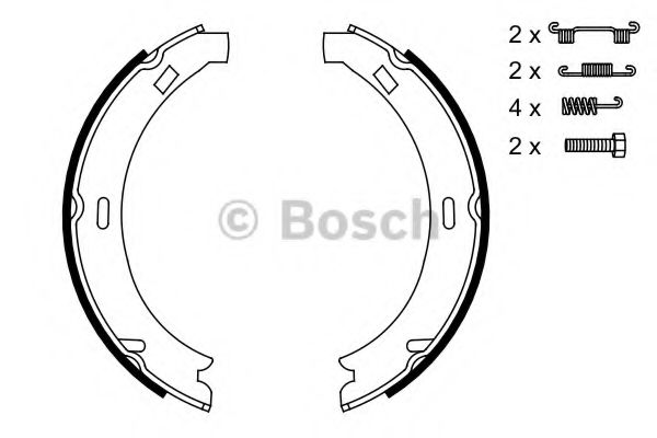 0986487582 BOSCH Колодки стояночного тормоза MB W203/S203/CL203/C209/R171 00-