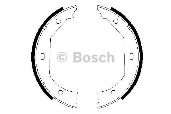 0986487607 BOSCH Колодки стояночного тормоза BMW 1(E81)/3(E46)(E90)(F30)/5(E390/X1(E84) 97-