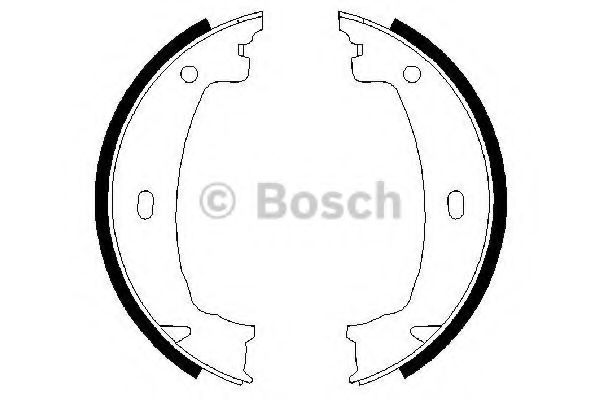 0986487608 BOSCH Колодки стояночного тормоза BMW 1(E81)(F20)/3(E46)(E90) 00-