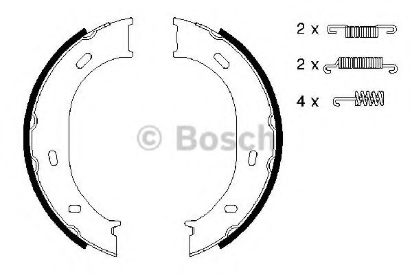 0986487610 BOSCH Колодки стояночного тормоза MB/VW SPRINTER/LT 95-