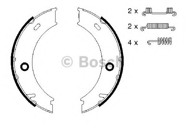 0986487611 BOSCH Колодки ст.тормоза MB SPRINTER 95-6VARIO 96-VW LT 28-64 96-6