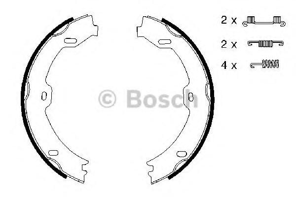 0986487666 BOSCH Колодки стояночного тормоза MB C219/W211/R230 01- бараб.