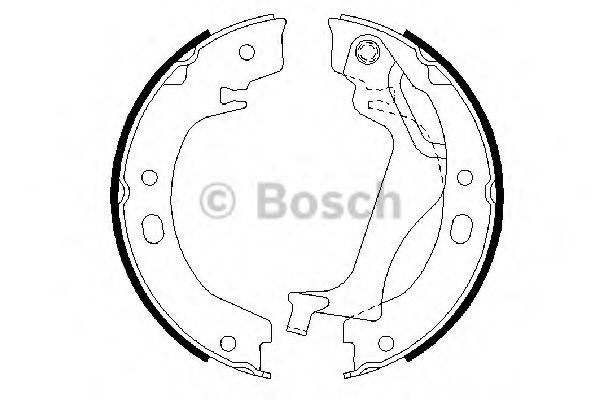 0986487713 BOSCH Колодки стояночного тормоза TOYOTA COROLLA 02- бараб.