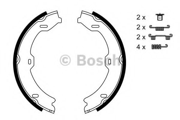 0986487725 BOSCH Колодки стояночного тормоза MB W221 Bosch 0986487725