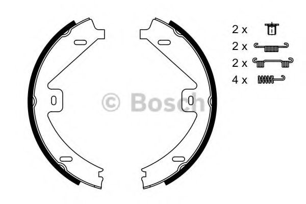 0986487752 BOSCH Колодки стояночного тормоза MB W212/S212/X204 08-