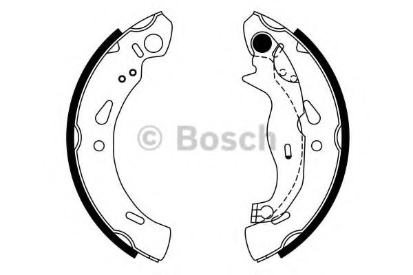 0986487753 BOSCH Колодки барабанные FORD FIESTA VI 8>