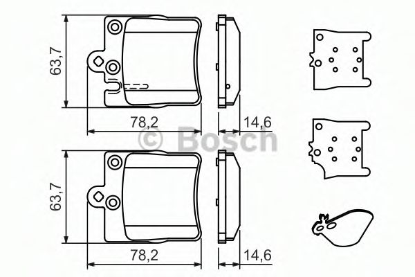 0986494022 BOSCH Тормозные колодки задние