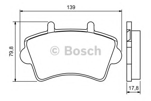 0986494031 BOSCH Колодки тормозные OPEL/RENAULT MOVANO/MASTER 98- перед.