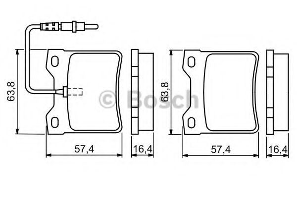 0986494055 BOSCH Колодки тормозные комплект