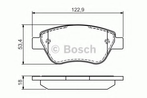 0986494132 BOSCH Колодки передние Фиат