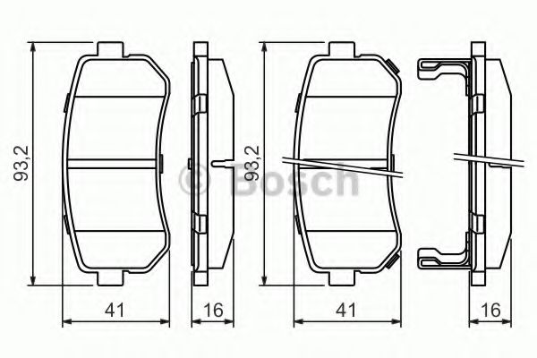 0986494140 BOSCH Колодки тормозные HYUN/KIA I20/I30/IX35/CEED/CERATO/RIO/SPORTAGE 06- задн.