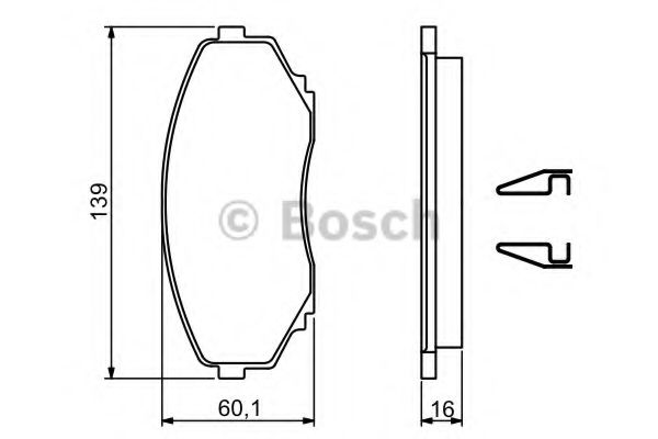 0986494204 BOSCH ТОРМОЗНЫЕ КОЛОДКИ ПЕРЕДНИЕ