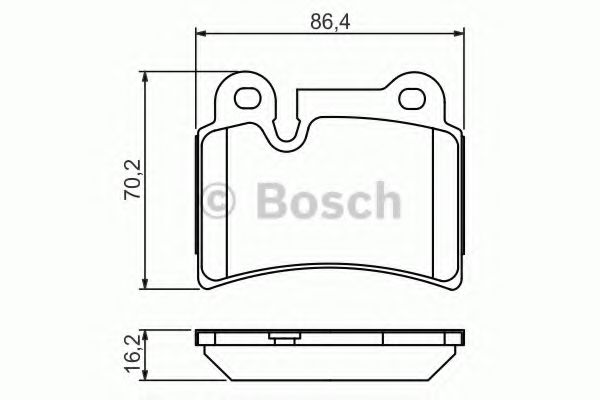 0986494210 BOSCH Колодки тормозные VW TOUAREG 04- задн.