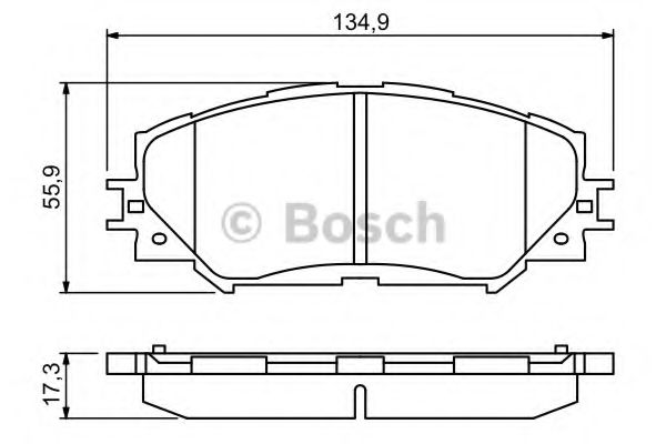 0986494240 BOSCH Колодки тормозные TOYOTA AURIS/COROLLA/RAV 4 06- перед.