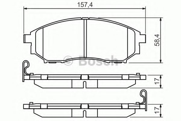0986494295 BOSCH Колодки тормозные NISSAN MURANO/PATHFINDER/QASHQAI 03- перед.