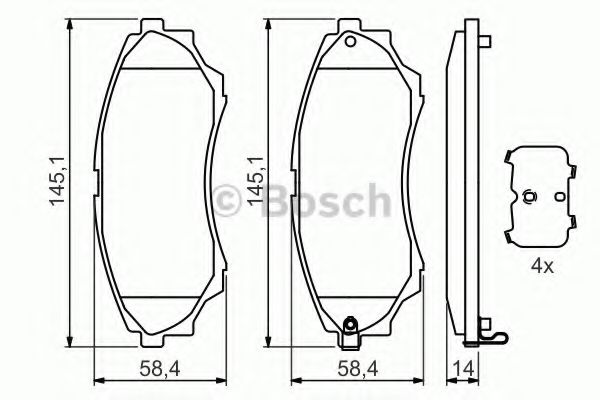 0986494323 BOSCH Колодки дисковые