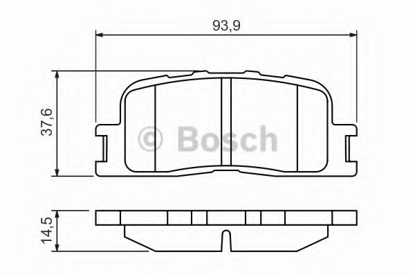 0986494359 BOSCH колодки торм.зад. Toyota Camry 01-