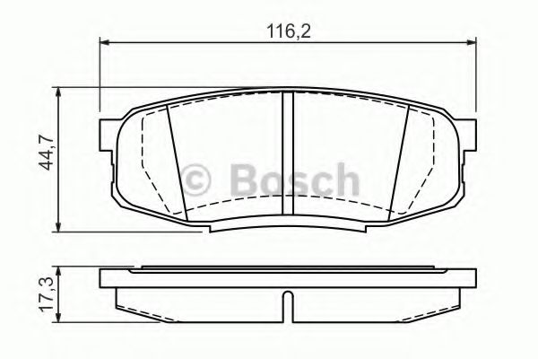 0986494380 BOSCH Колодки тормозные задние LAND CRUISER 200/TUNDRA 07- Bosch