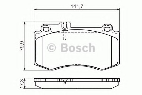 0986494405 BOSCH Колодки тормозные mercedes w212218 09- передние