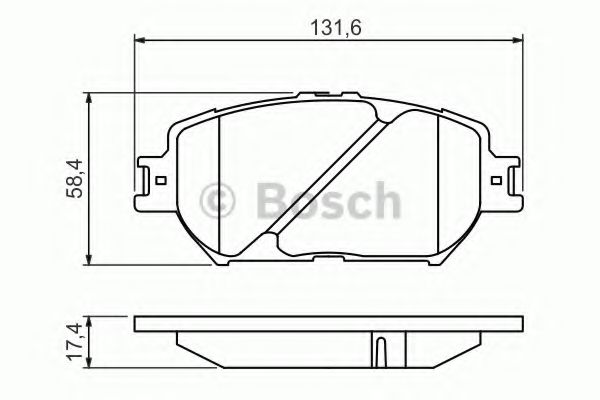 0986494418 BOSCH Тормозные колодки перед. TOYOTA Camry 2.43. 111