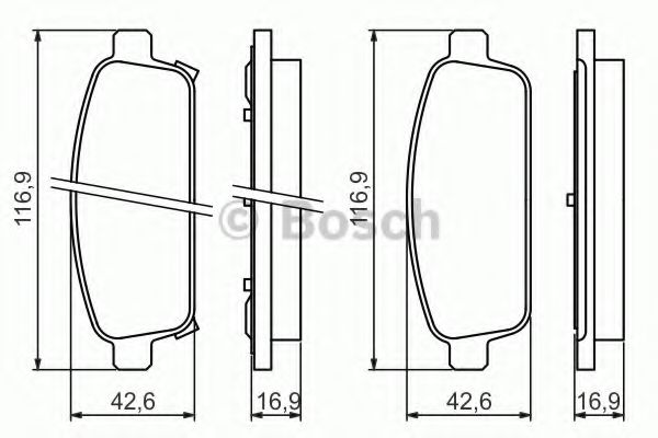 0986494435 BOSCH Колодки тормозные
