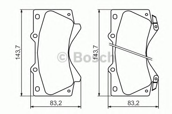 0986494449 BOSCH Колодки тормозные передние LX450D/460/570 LAND CRUISER 200 Bosch