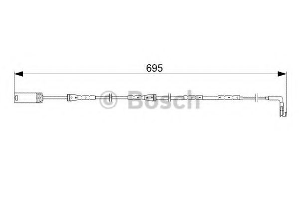 1987473050 BOSCH Датчик износа торм. колодок BMW 1(E81)(F20)/3(E90)(F30) 05- перед.
