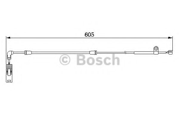1987474943 BOSCH Датчик износа торм. колодок BMW 3(E46) -05 перед.