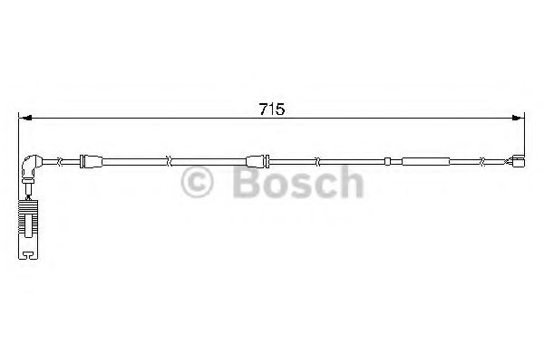 1987474946 BOSCH Датчик износа торм.колодок BMW X5(E53) 00- задн.
