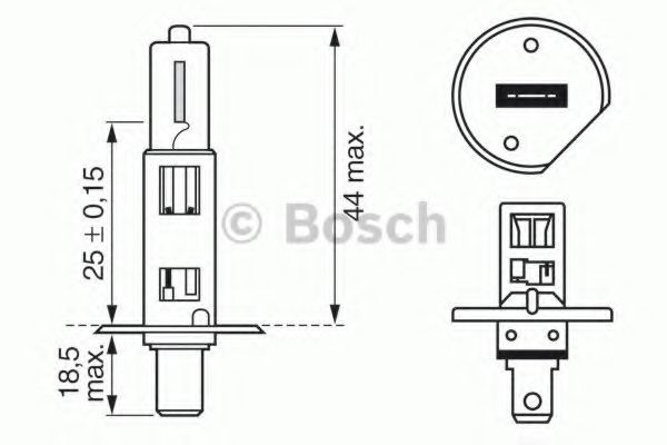 1987302015 BOSCH Лампа H1 55W P14,5s Xenon Blue