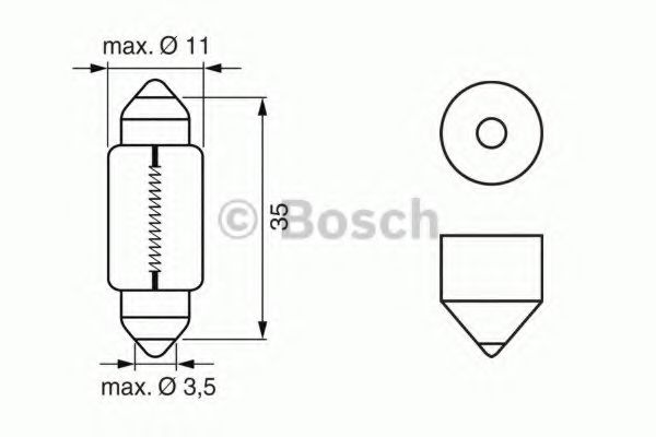 1987302211 BOSCH Лампочка SV8.5-8 C5W