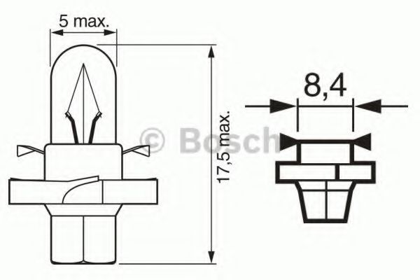 1987302235 BOSCH Лампа 1,2W BX8,4d Pure Light