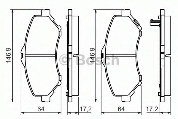 0986494493 BOSCH Колодки тормозные chryslerdodgejeep 08-