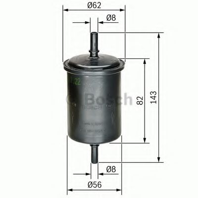 0450902161 BOSCH Фильтр топливный PSA/RENAULT
