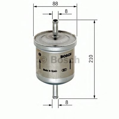 0450905908 BOSCH Фильтр топливный VOLVO 1.8-2.4 T